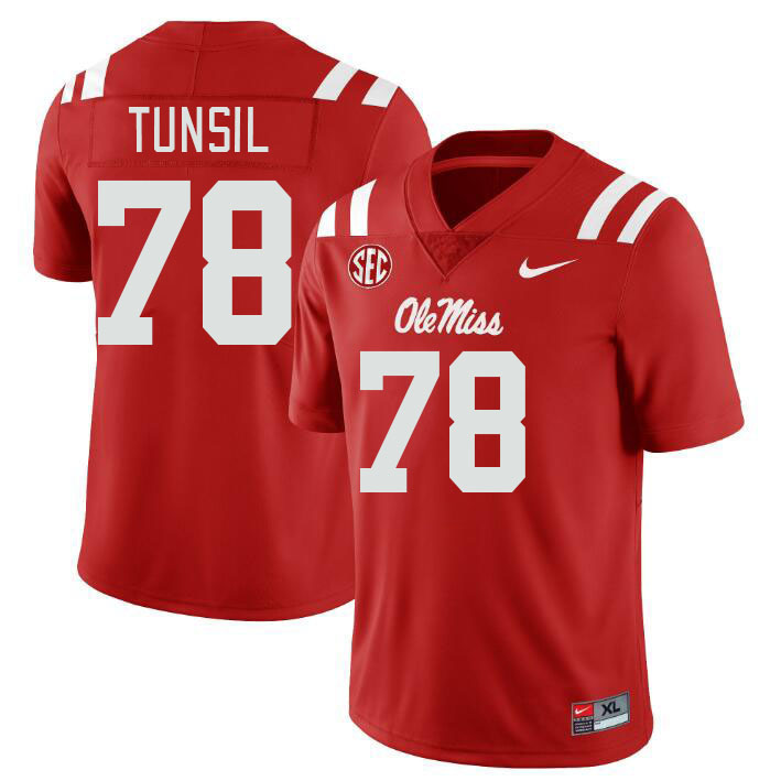 Ole Miss Rebels #78 Laremy Tunsil College Football Jerseys Stitched Sale-Red